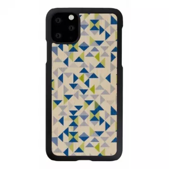 Älypuhelinkotelo man and wood iPhone 11 Pro Maxille – sininen kolmio, musta suojakansi