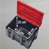 Einhell 4540021 E-Case M järjestelmälaukku, työkalulaatikko, polypropeeni, kantavuus 90 kg, musta/punainen