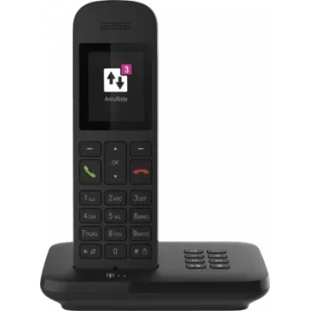 Telekom Sinus A12 - analoginen/DECT-puhelin - käsipuhelin - kaiutintoiminto - 100 merkintää - musta (40823660)
