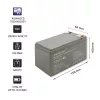 Qoltec 53076 AGM-akku | 12V | 7Ah | turvallisuus