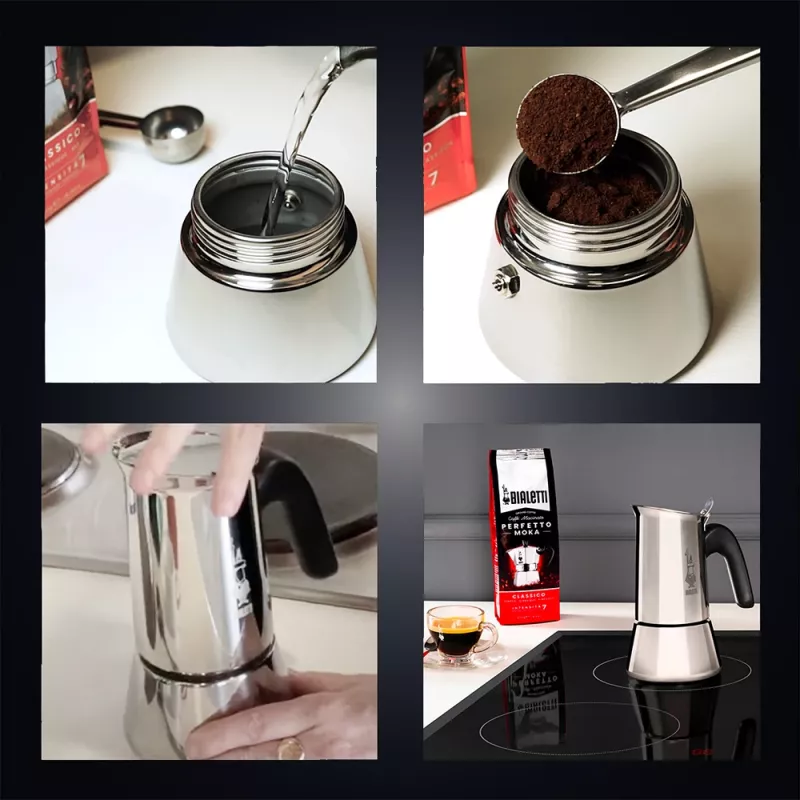 Mokkapannu BIALETTI Venus Box 0,1 L ruostumaton teräs, 2 kuppia, polypropeenikahva