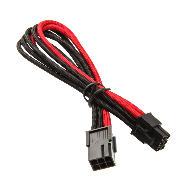 SilverStone 6-pin PCIe - 6-pin PCIe -kaapeli 250 mm - musta/punainen