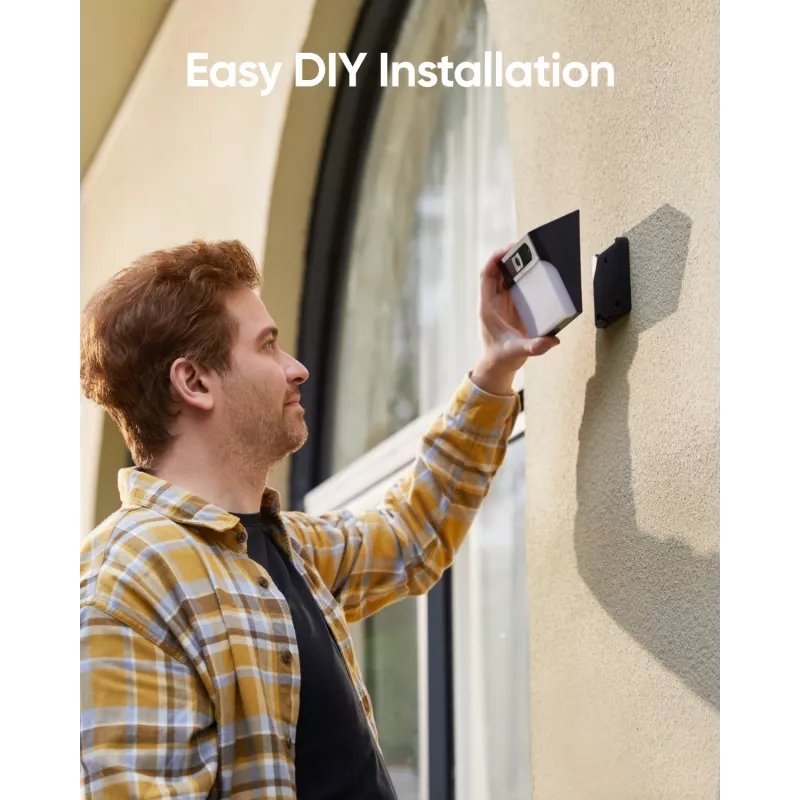 Anker Innovations Eufy Solar Wall Light Cam S120 - verkon valvontakamera - säänkestävä - väri (päivä/yö)