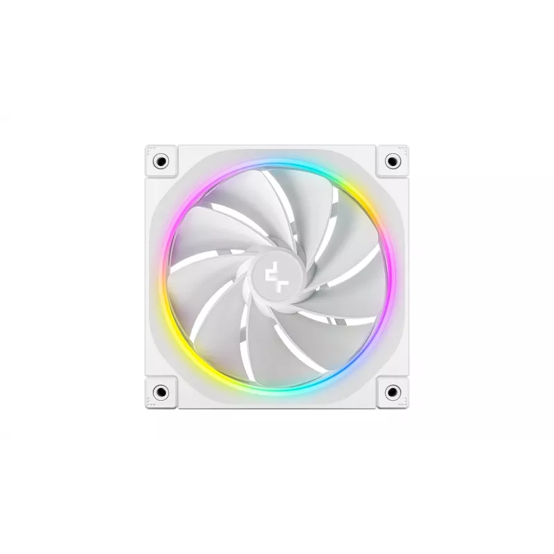DeepCool FL12R WH 3-in-1 Reverse 120 mm kotelotuulettimet, 3 kpl, 500-2150 r/min, 93,45 m³/h, nestedynaaminen laakeri, 4-nastainen PWM, 33,9 dB, valkoiset