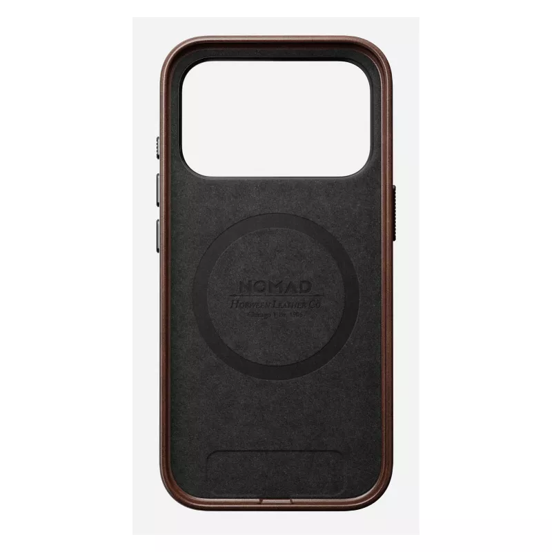 Puhelinkotelo Nomad Traditional Leather Case iPhone 17 Pro, nahka-mikrokuitu, sopii 6,3 inch (16 cm), ruskea