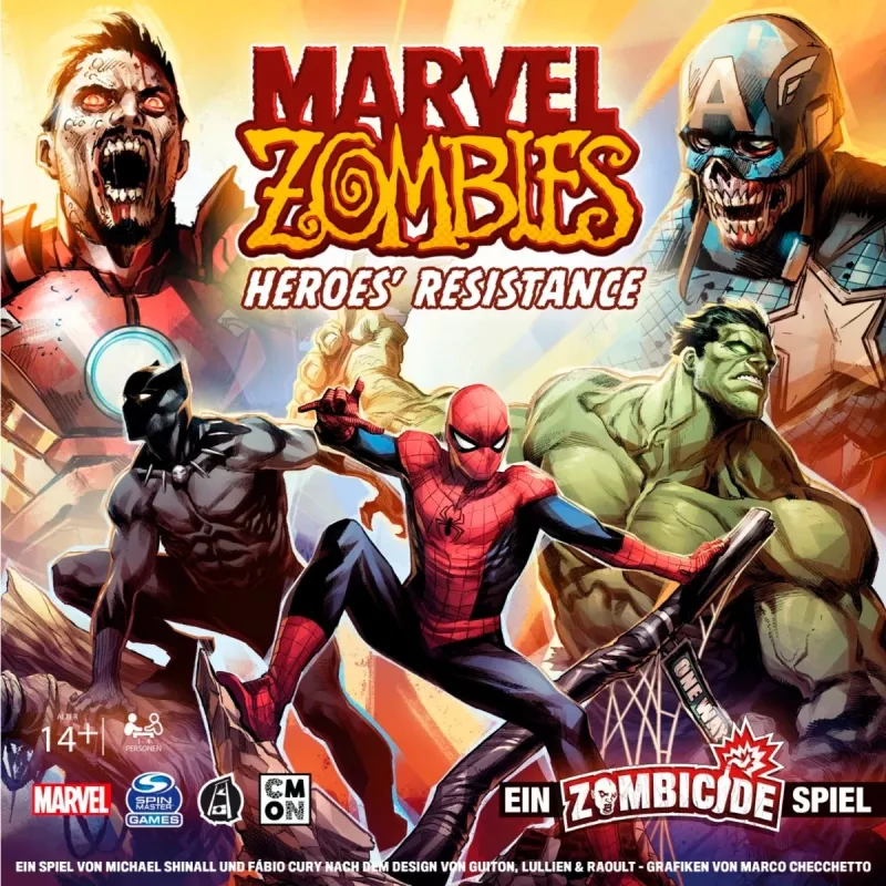 Lautapeli Asmodee Marvel Zombies Heroes' Resistance — yhteistyö­peli miniatyyreillä Zombicide-crossover