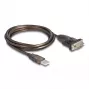 DeLOCK adapteri USB 2.0 Type-A - sarjaportti RS-232 D-Sub 9-napainen uros 1,5 m
