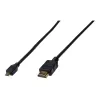 Digitus ASSMANN - HDMI-kaapeli Ethernetillä - 19 pin micro HDMI Type D uros HDMI uros - 1 m - kolmoiseristys - musta (AK-330115-010-S)