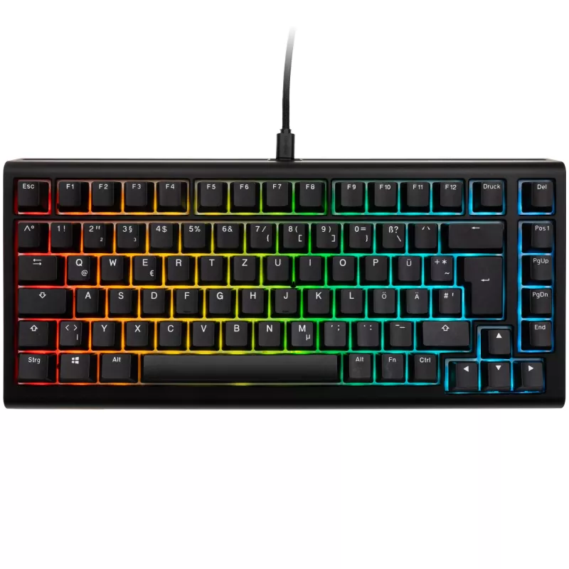 Ducky Tinker 75 -näppäimistö, peli, USB, saksa, musta