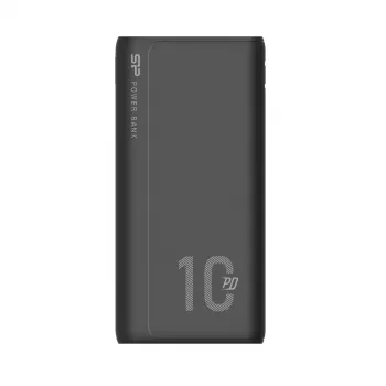 Varavirtalähde Silicon Power QP15 10000 mAh, LiPo, 2x USB-A + 2x USB-C, Micro-USB-tulo, musta
