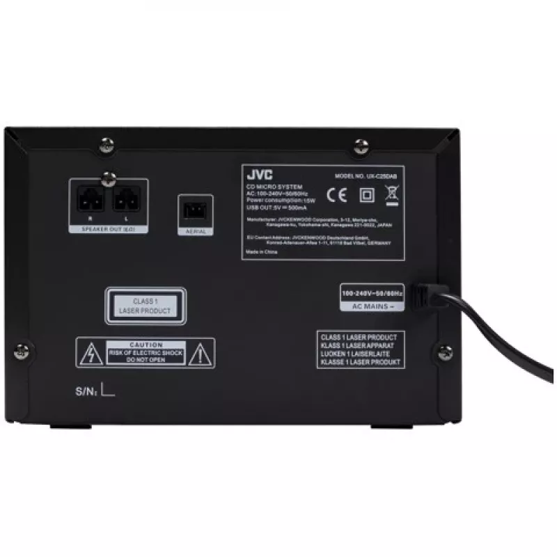JVC UX-C25DAB kotiaudiöjärjestelmä kotiaudio-mikrojärjestelmä 14 W musta