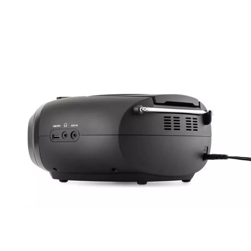 Radio-soitin JVC RC-E444B musta CD-soittimella ja FM-virittimellä