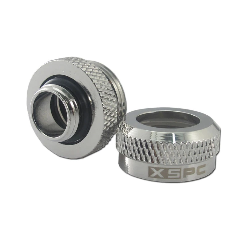 XSPC liitin G1/4 14mm hardtube, kromi - 8 kpl