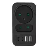 Virranjakaja MACLEAN MCE249 F/B – 2 AC-pistorasiaa (16A + 6A) ja 2×USB-A ja 2×USB-C PD 20W, EU-pistoke, musta