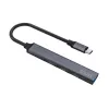 USB 3.0 4-porttinen USB-keskitin SAVIO AK-71 USB-C isännällä, 5000 Mbit/s, 2 vuoden takuu