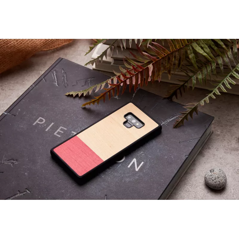 Älypuhelinkotelo man and wood Galaxy Note 9 – musta, design lohkoraidoin