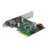 DeLOCK 90299 PCIe x4 -kortti, 1x USB Type-C + 1x USB Type-A, USB 3.2 Gen 2 (10 Gbps)