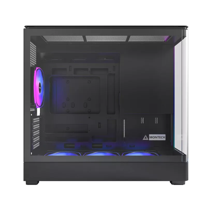 PC-kotelo Montech KING 15 PRO musta — Midi-Tower micro ATX / Mini-ITX