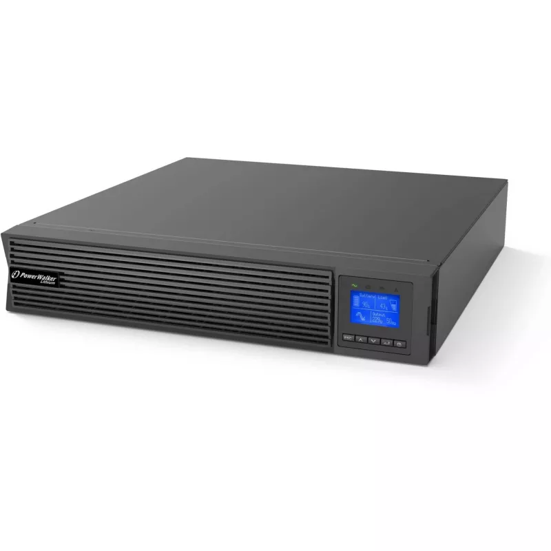 UPS-räkki Powerwalker Vfi 1000 Licr Iot PF1 ON-LINE 1000VA 8X Iec C13 USB-B RS-232 LCD 2U