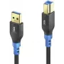 PureLink FlexInstall FI-U300-010 USB-A – USB-B -kaapeli, USB 3.0 5 Gbps, 1 m