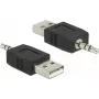 Kaapeliadapteri DeLOCK 66069 USB A - 3,5 mm musta