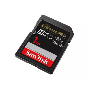 SanDisk Extreme Pro - flash-muistikortti - 1TB - Video Class V60 / UHS-II U3 / Class10 - SDXC UHS-II (SDSDXEP-1T00-GN4IN)