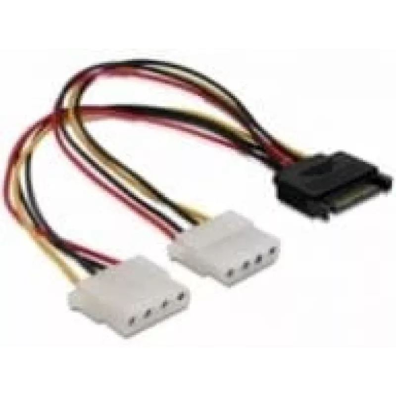 SATA 15-pin - 2x 4-pin Molex liitäntä 20 cm DeLOCK 65159
