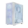 PC-kotelo LOGIC Dart Pro Midi ARGB valkoinen — Midi Tower, ATX, 456×200×385 mm, max. GPU 34 cm, CPU-jäähdyttimen korkeus 155 mm, 3x120 mm edessä + 1x120 mm takana, USB 3.0 x2, USB-C x1