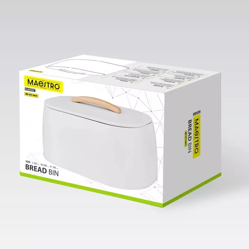 Brotkasten Maestro MR-1675-WHITE valkoinen leipälaatikko