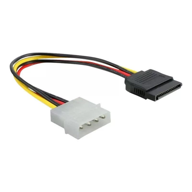 Virtakaapeli SATA HDD DeLOCK B40160100 4-pin pistoke suora 0,12 m