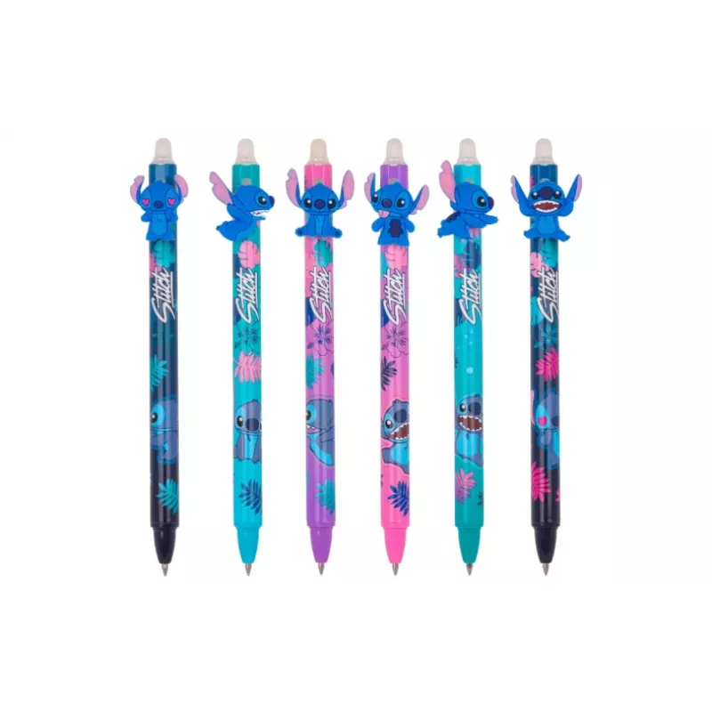 Sisäänvedettävä kumitettava kynä Cool Pack Disney Stitch 54908PTR, geelimuste, sisäänvedettävä kärki
