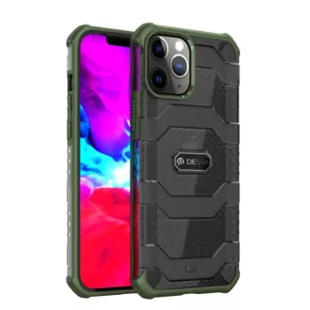 Iskunkestävä kotelo Devia Vanguard iPhone 12 Pro Max, vihreä