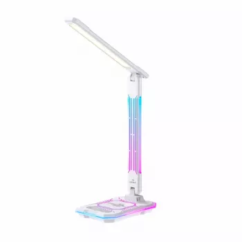 Pöytävalaisin Hawk HW-LAMP04 valkoinen LED säädettävä, valkoinen pinta, säädettävä pää ja varsi