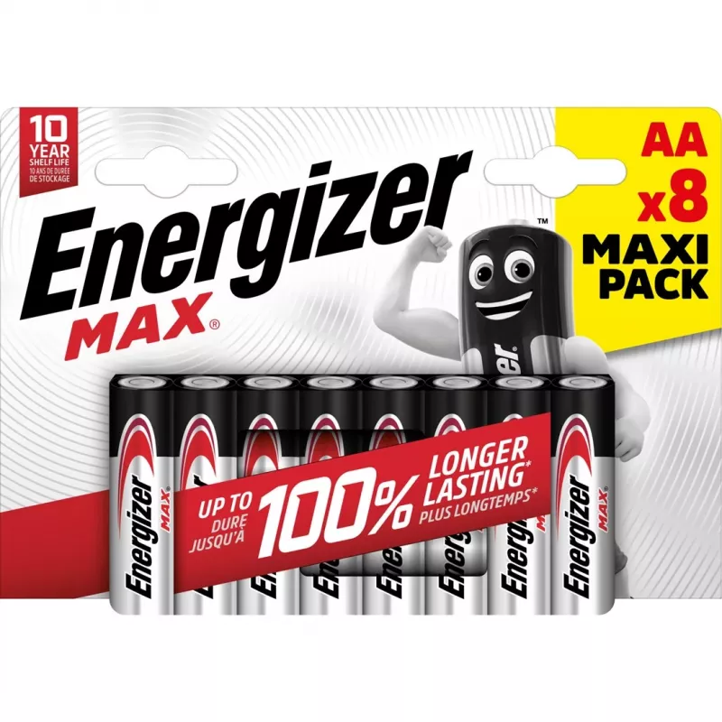 Energizer paristot Alkaline Max AA LR6, 8 kpl, ekopakkaus