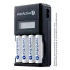 Akkulaturi everActive NC450B — 4 kennon AAA-laturi, 110/230V AC, musta