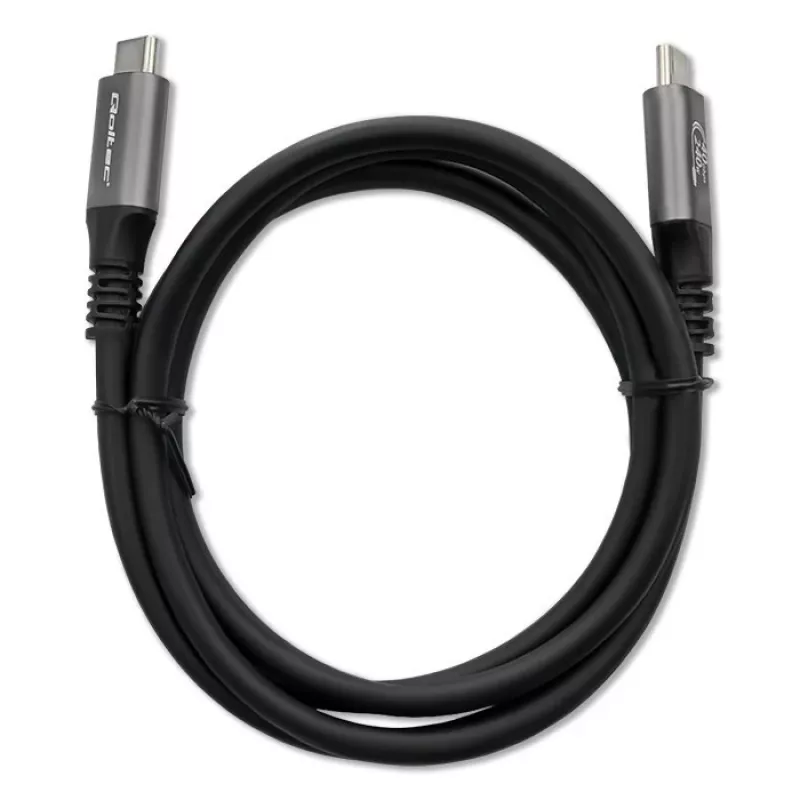 USB-C-kaapeli QOLTEC USB4 240 W Thunderbolt 3/4 -laitteille, 40 Gbit/s, 240 W virransyöttö