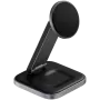 SATECHI 3-in-1 taitettava Qi2 langaton latausteline (Space Gray) Type-A-, C- ja G-pistokkeilla