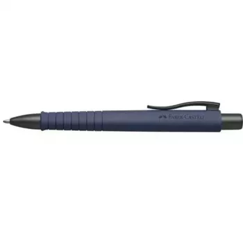 Kuulakärkikynä a.w. faber-castell 241189 — sisäänvedettävä klipsi, sininen muste, erittäin leveä kärki, laivastonsininen runko, 1 kpl