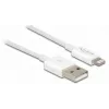 USB-data- ja latauskaapeli DeLOCK 83000 iPhone iPad iPod valkoinen 1 m