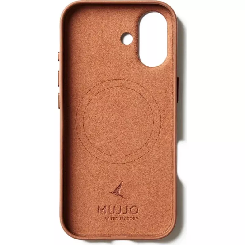 Mujjo Full Leather Case MagSafe -kotelo iPhone 17 ruskea