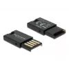 DeLOCK USB 2.0 -kortinlukija musta Micro SD MicroSDHC MicroSDXC 480 Mbit/s