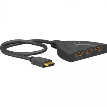 Goobay | HDMI-kytkin 3–1 (4K @ 30 Hz) | 58487 | musta | HDMI-liitäntä | 3 HDMI-liitäntää | 0,58 m