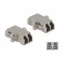 Kuituoptinen kytkin DeLOCK LC Duplex naaras LC Duplex naaras single-mode metalli