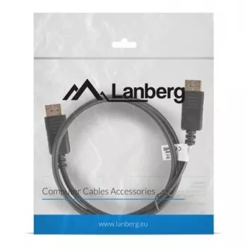 Lanberg DisplayPort-kaapeli 19 Pin V1.2 4K, 1M | CA-DPDP-10CC-0010-BK | DisplayPort - DisplayPort