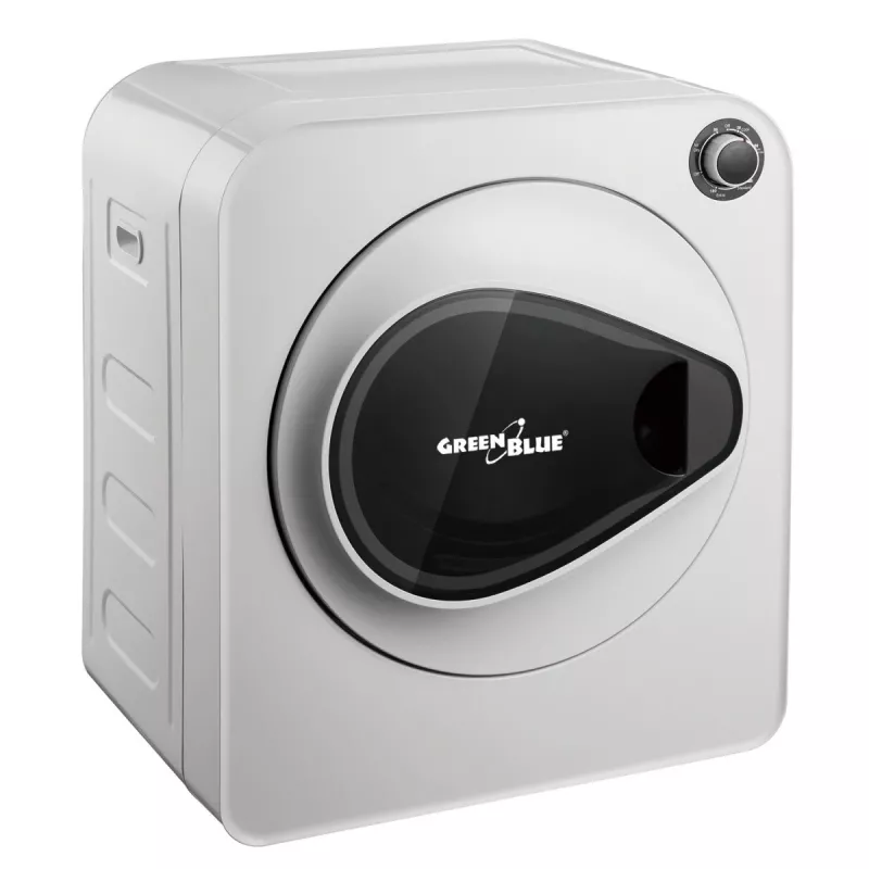 Kuivausrumpu GreenBlue GB405 — sähkö 830 W, 3 kg kapasiteetti, mini-matkamalli