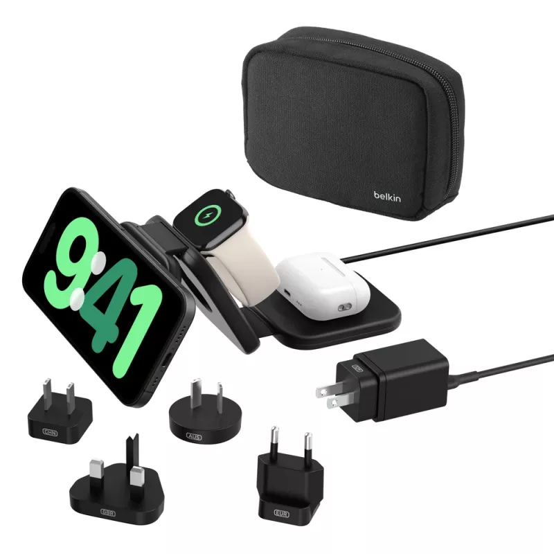 Belkin BoostCharge Pro kuulokkeet älypuhelin älykello musta USB langaton pikalataus