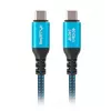 USB-C kaapeli M/M USB4 1,5M 240W 60Hz musta-sininen