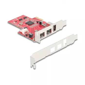 DeLOCK 90738 PCIe Firewire -sovitin sisäinen IEEE 1394 punainen