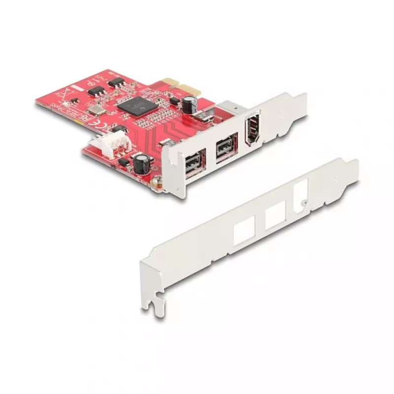 DeLOCK 90738 PCIe Firewire -sovitin sisäinen IEEE 1394 punainen