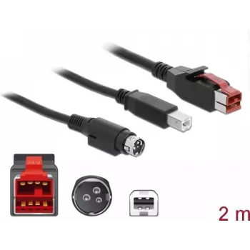 USB-kaapeli DeLOCK 85488 USB 2.0 2 m USB B musta